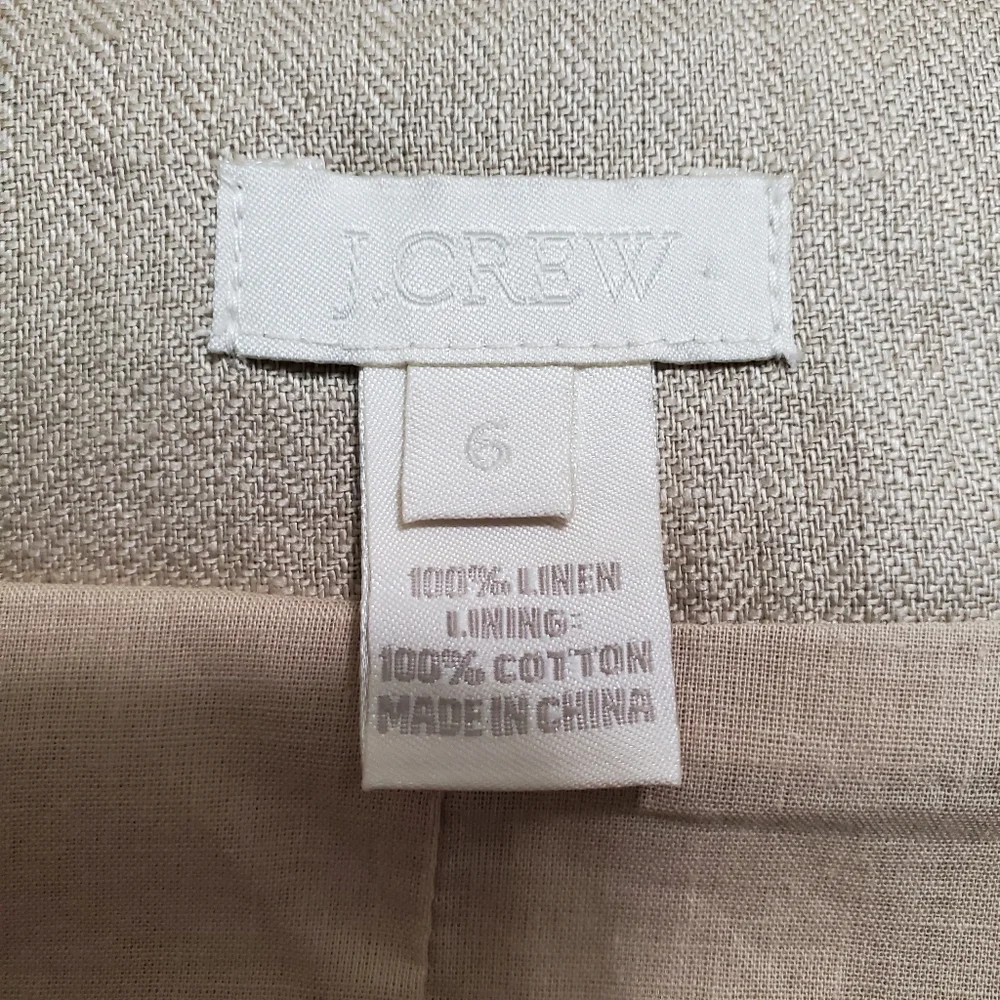 J. Crew Linen Short Bolero Blazer Size 6